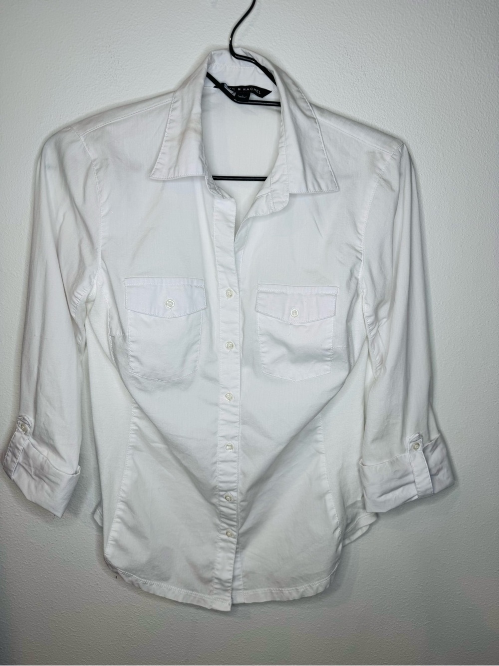 Zac & Rachel White Collared Shirt Size S
